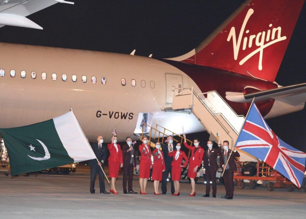 Virgin Atlantic innaugral flight at Islamabad International Airport